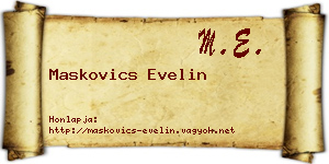 Maskovics Evelin névjegykártya